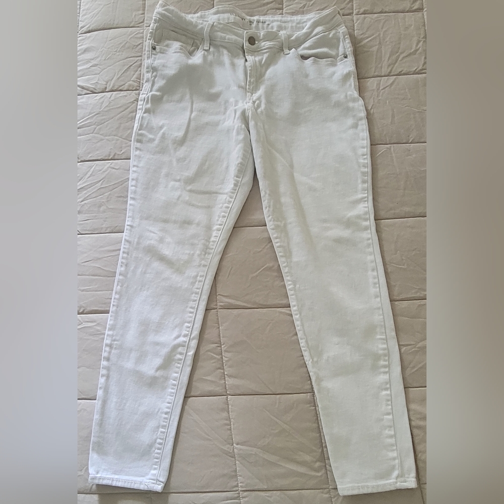 Old Navy Rockstar White Jeans, Size 12